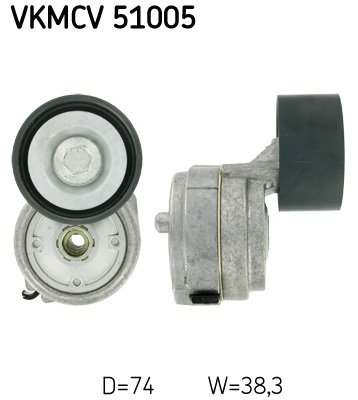 SKF VKMCV 51005 Rullo tenditore, Cinghia Poly-V-Rullo tenditore, Cinghia Poly-V-Ricambi Euro